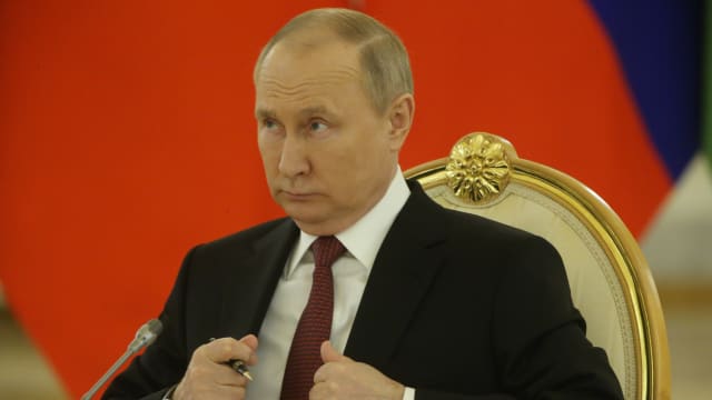 Russian President Vladimir Putin at the Grand Kremlin Palace