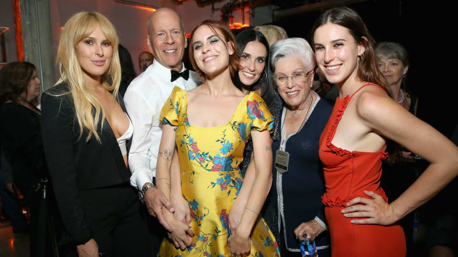 Rumer Willis, Bruce Willis, Tallulah Belle Willis, Demi Moore, Marlene Willis and Scout LaRue Willis—Tallulah has hit back at trolls for saying she and her sister are “unattractive” clones of their father.