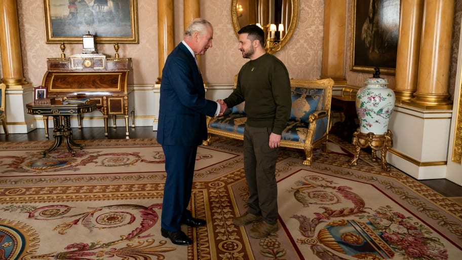 Britain's King Charles III meets Ukrainian President Volodymyr Zelenskiy