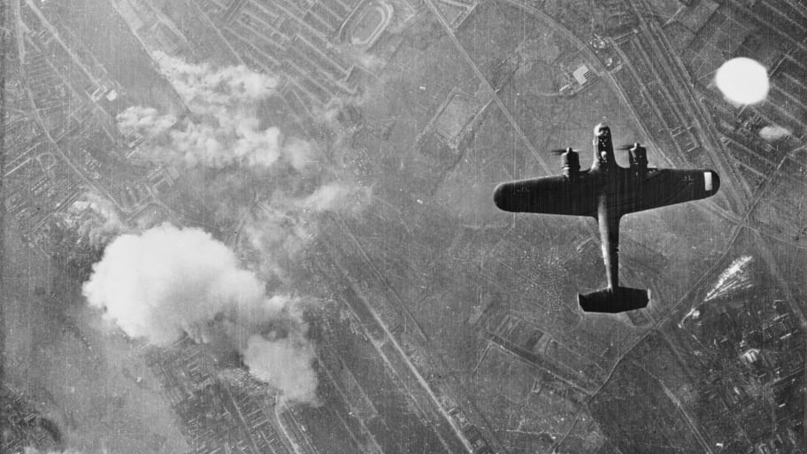 The Battle Of Britain 1940, Operations: Two Dornier 17 bombers over West Ham, London, 7th September 1940.