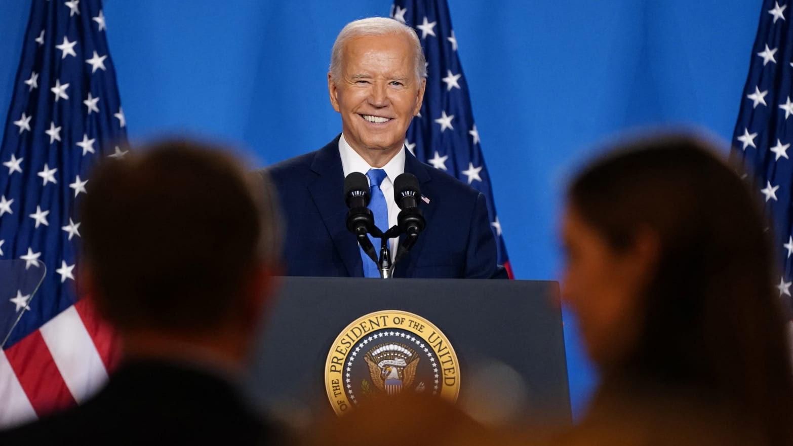 Joe Biden holds a press conference during NATO's 75th anniversary summit, in Washington, U.S., July 11, 2024.