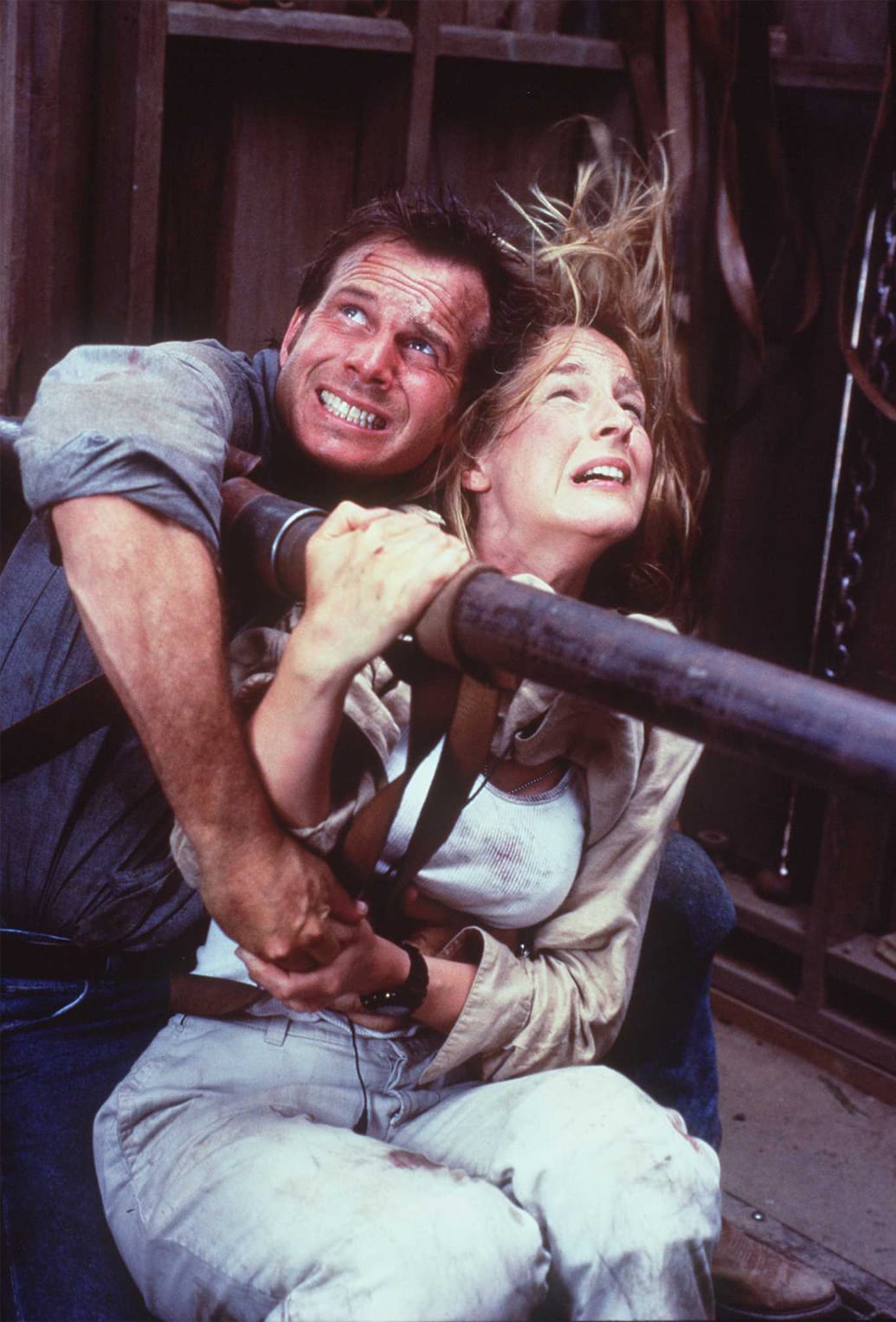 Bill Paxton and Helen Hunt in Twister.