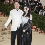 Elon Musk and Grimes arrive at the Metropolitan Museum of Art Costume Institute Gala (Met Gala) in New York, May 7, 2018.