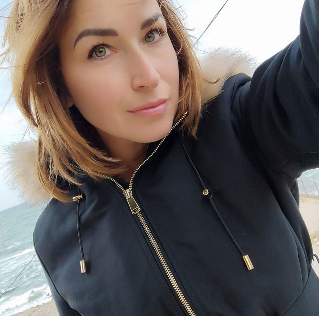 A selfie of Iryna Khoroshayeva