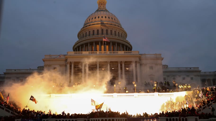 An explosion outside the Capitol on Jan. 6