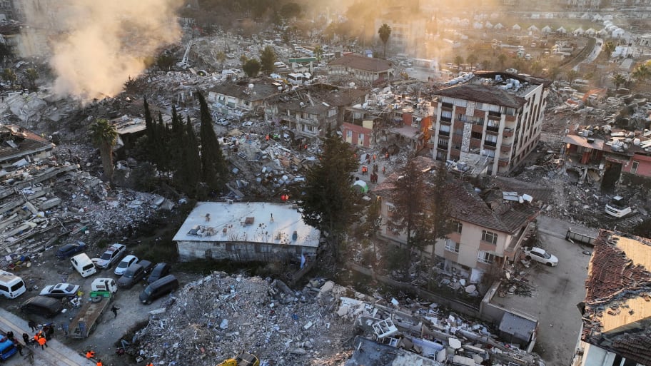 A view shows the aftermath of the deadly earthquake in Hatay, Turkey.