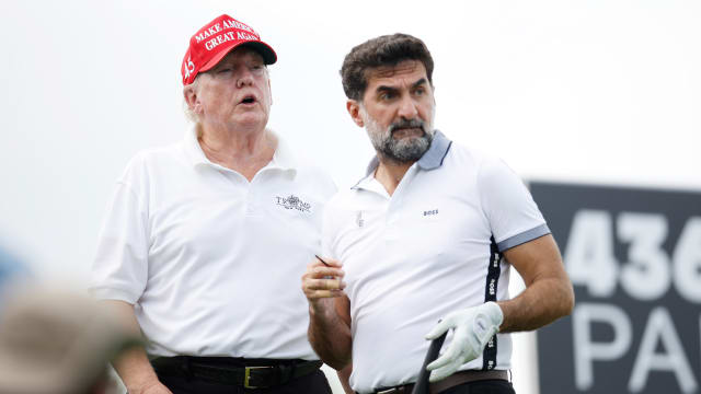 Trump and Yasir al-Rumayyan, head of the sovereign wealth fund in Saudi Arabia, play golf together.