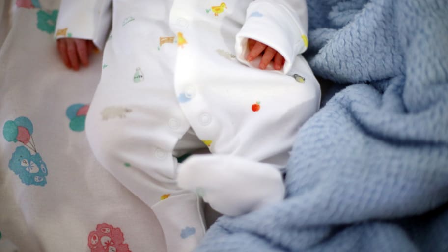 A generic photo of a newborn baby.