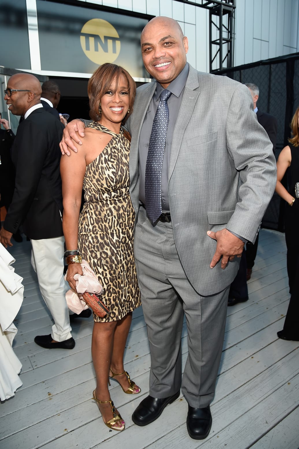 Gayle King (L) and Charles Barkley, at the 2017 NBA Awards 
