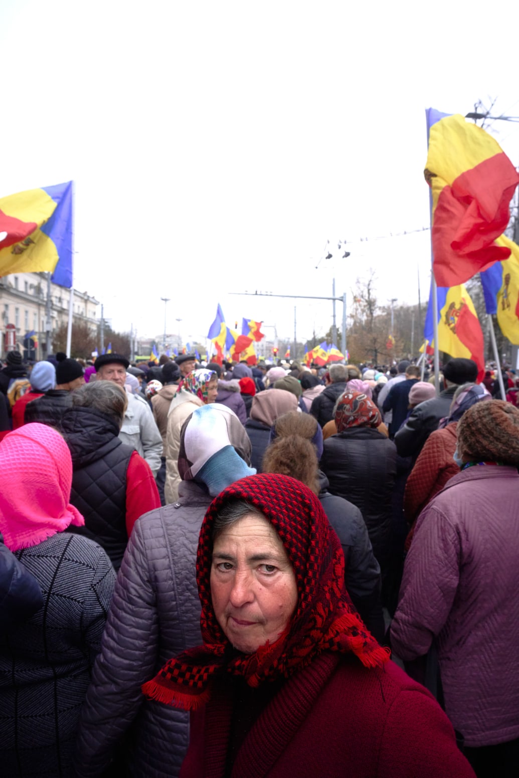 A protest in Moldova