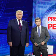 Donald Trump and George Stephanopoulos.