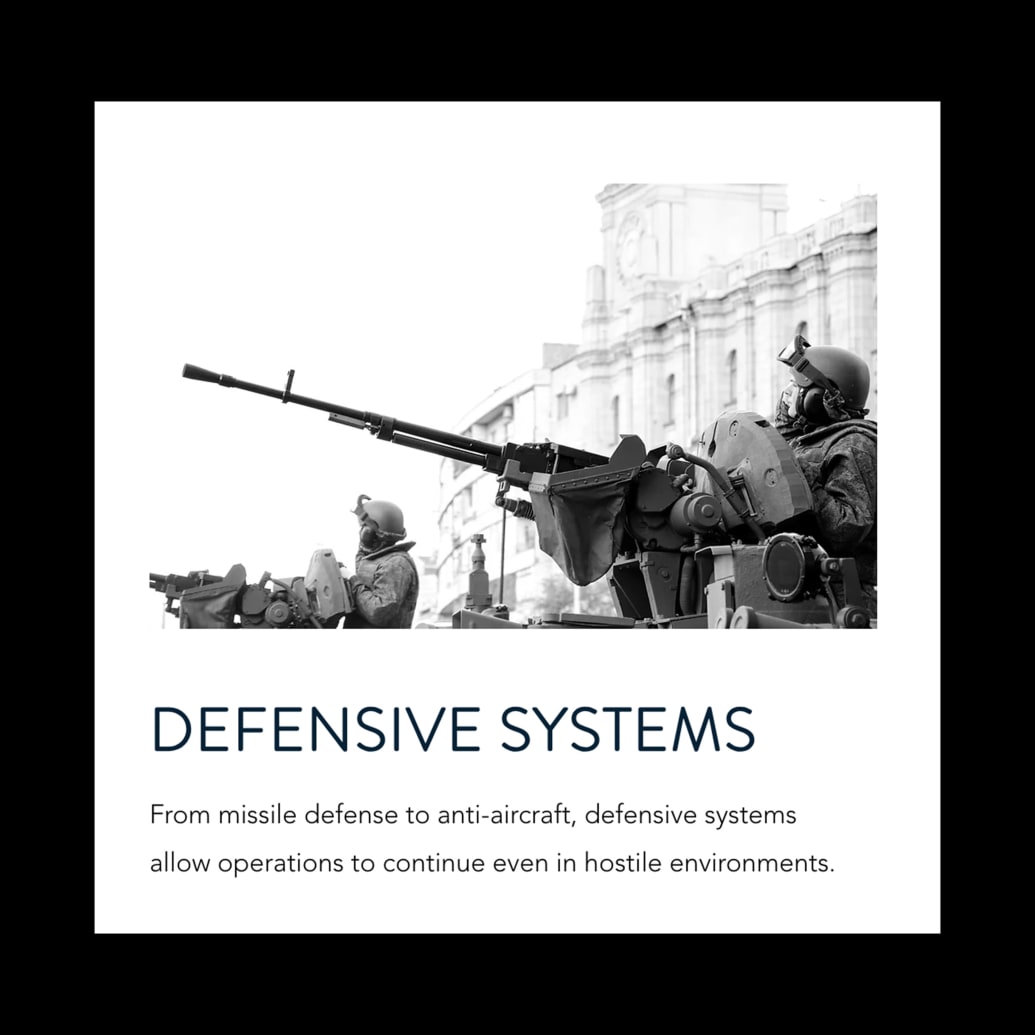 A screenshot of the Allied Defense website that shoes a picture of a tank. 