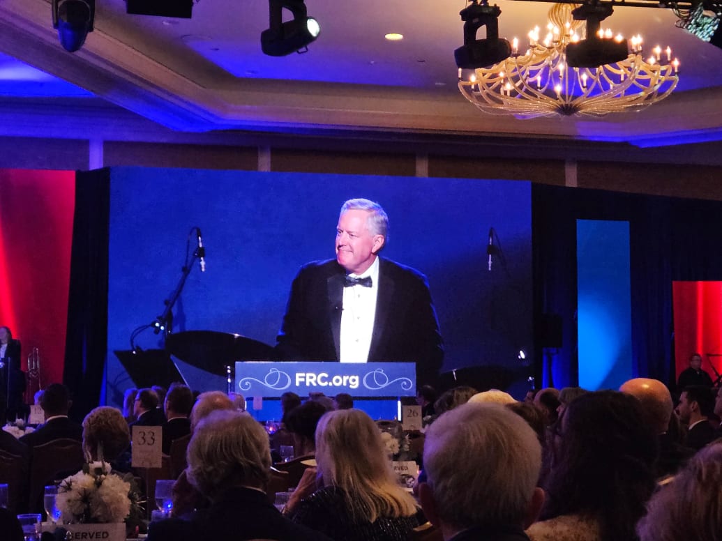 Mark Meadows speaks at the Family Research Council’s gala.