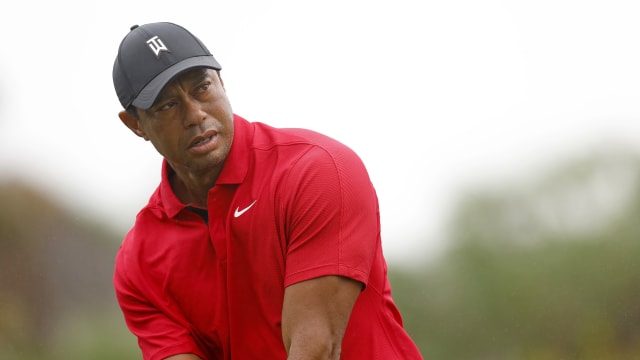 Tiger Woods at the final round of the PNC Championship.