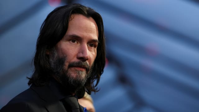 Keanu Reeves at the "John Wick: Chapter 4" premiere. 