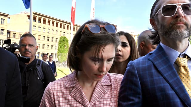 Amanda Knox is seen before the Court in on June 5, 2024 in Florence, Italy