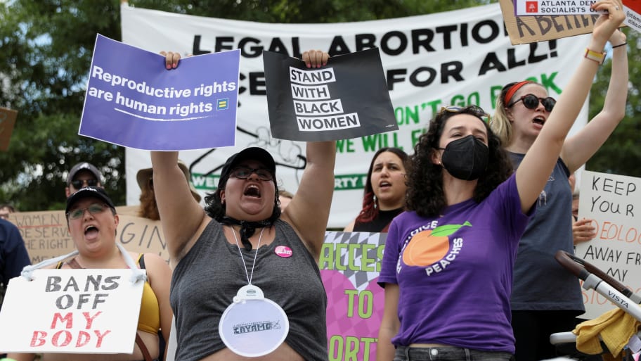 Abortion rights protesters participate in nationwide demonstrations