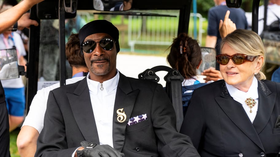 Snoop Dogg and Martha Stewart at the Paris Olympic dressage