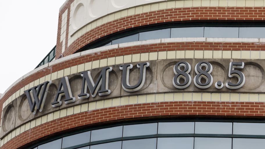 The headquarters for radio station WAMU 88.5 is seen on February 23, 2024 in Washington, DC