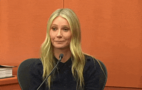 gif of gwyneth paltrow on the witness stand.