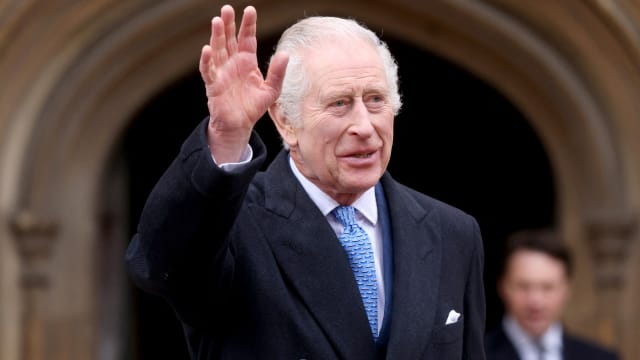 King Charles leaves after attending the Easter Matins Service at St. George's Chapel, Windsor Castle, Britain March 31, 2024.