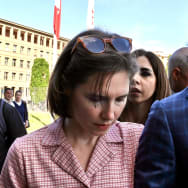 Amanda Knox is seen before the Court in on June 5, 2024 in Florence, Italy