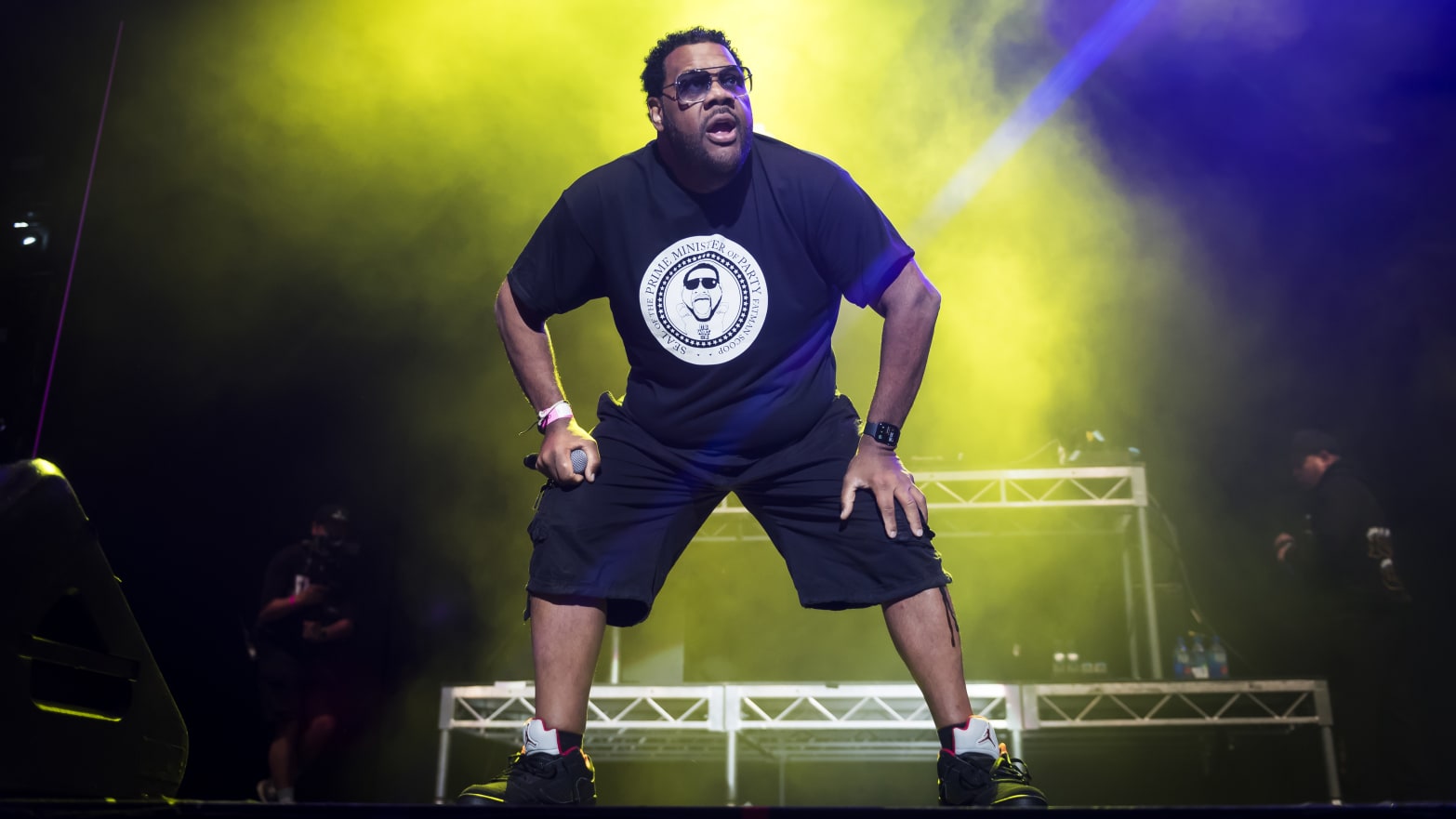 Fatman Scoop performs during Fridayz Live ’23 at Rod Laver Arena on Nov. 10, 2023.