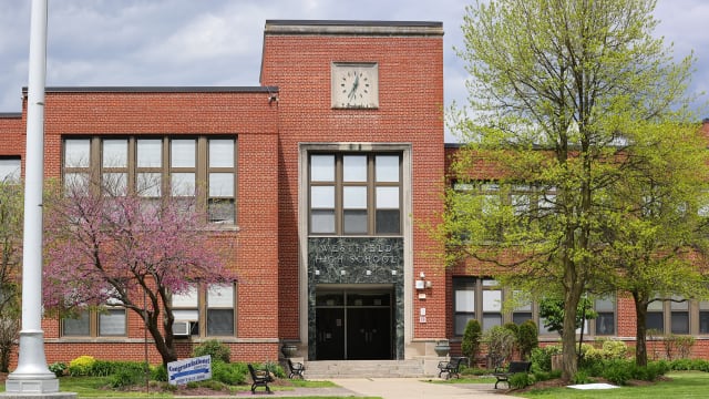 A photo of Westfield High School, where Jane Doe and R.G. were classmates.