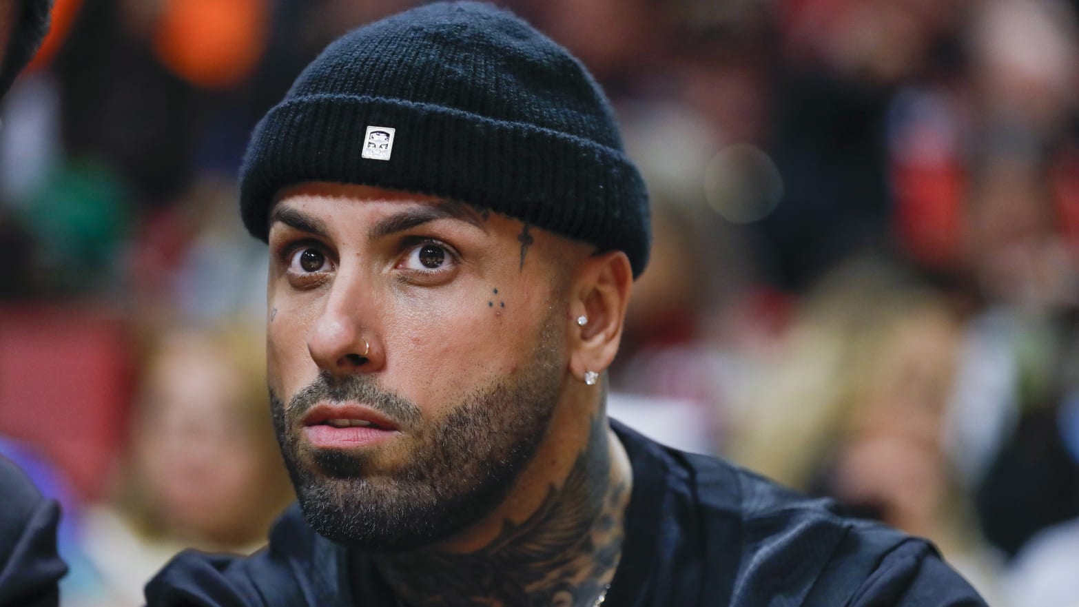 Nicky Jam at a Mavericks game.