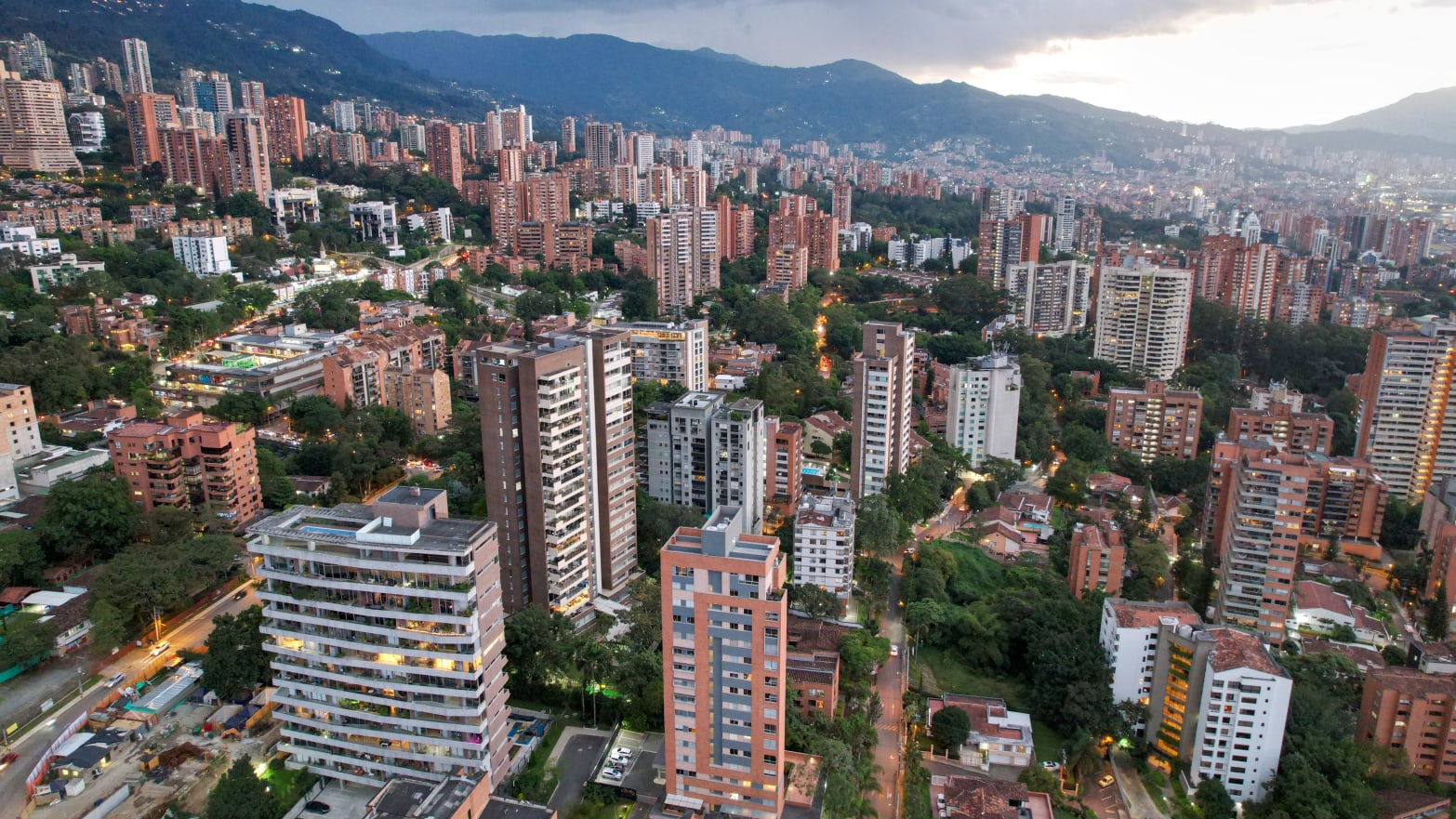 Aerial views of Medellin, Colombia