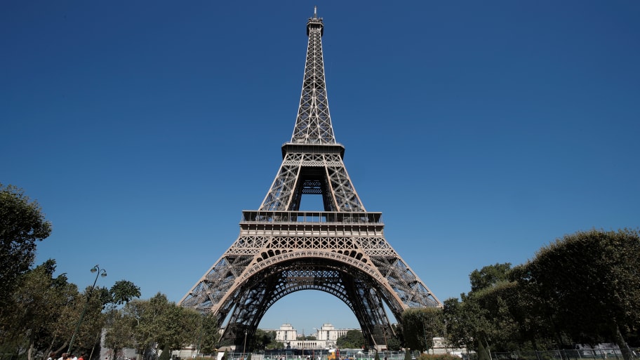 The Eiffel Tower is seen on a summer day in Paris, France, August 2, 2018. 