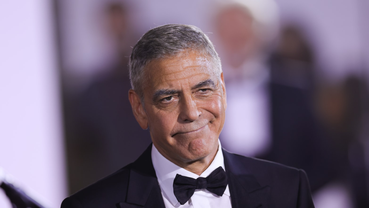 George Clooney on red carpet in tux