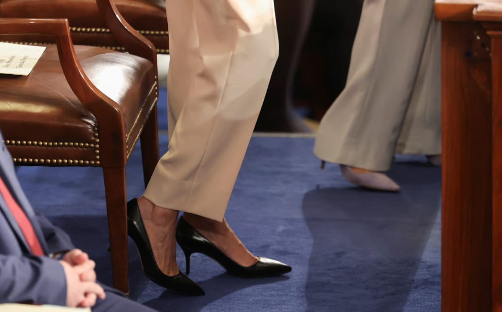 Kamala Harris wearing heels.