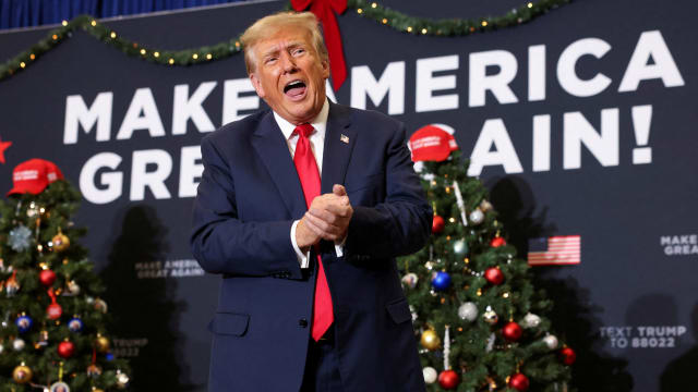 Republican presidential candidate and former U.S. President Donald Trump attends a campaign event in Waterloo, Iowa, U.S. December 19, 2023.