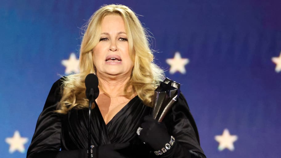 Jennifer Coolidge accepts the Best Supporting Actress in a Drama Series award for “The White Lotus” during the 28th annual Critics Choice Awards in Los Angeles, California, U.S., January 15, 2023. 