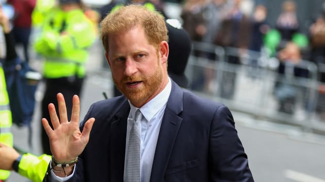 Britain's Prince Harry, Duke of Sussex walks outside the Rolls Building of the High Court in London, Britain June 7, 2023.