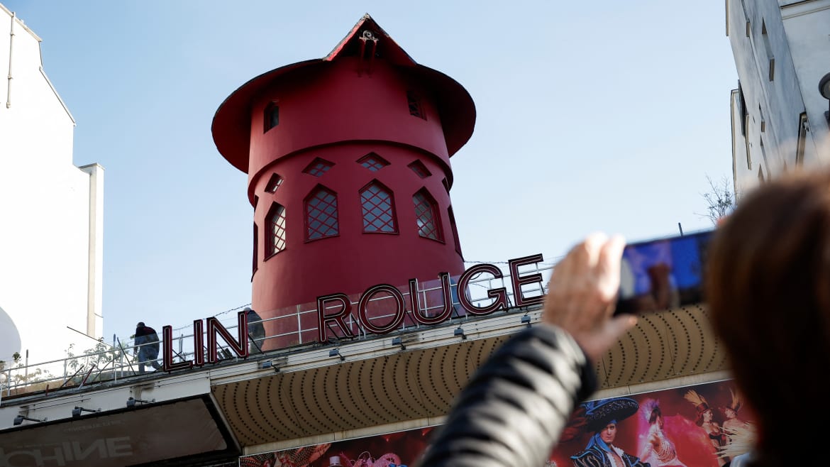 Moulin Rouge’s Windmill Blades Come Crashing Down Overnight 