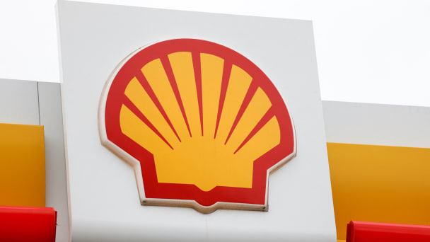 A logo of Shell station in South East London, Britain, Feb. 2, 2023.