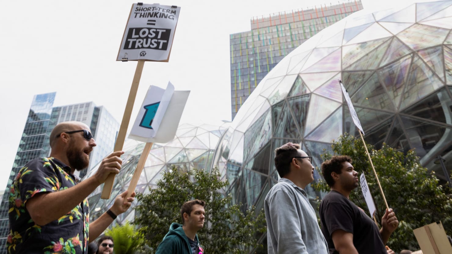 Amazon Employees Walk Out to Protest Mandated Return to Office