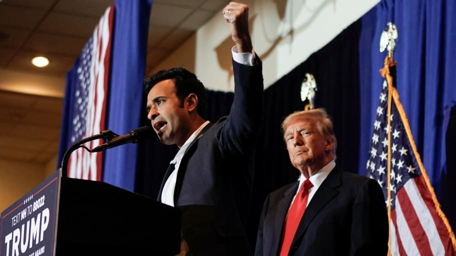 Donald Trump has reportedly told Vivek Ramaswamy he won’t be his 2024 running mate, but is still considering him for Cabinet roles including homeland security secretary.