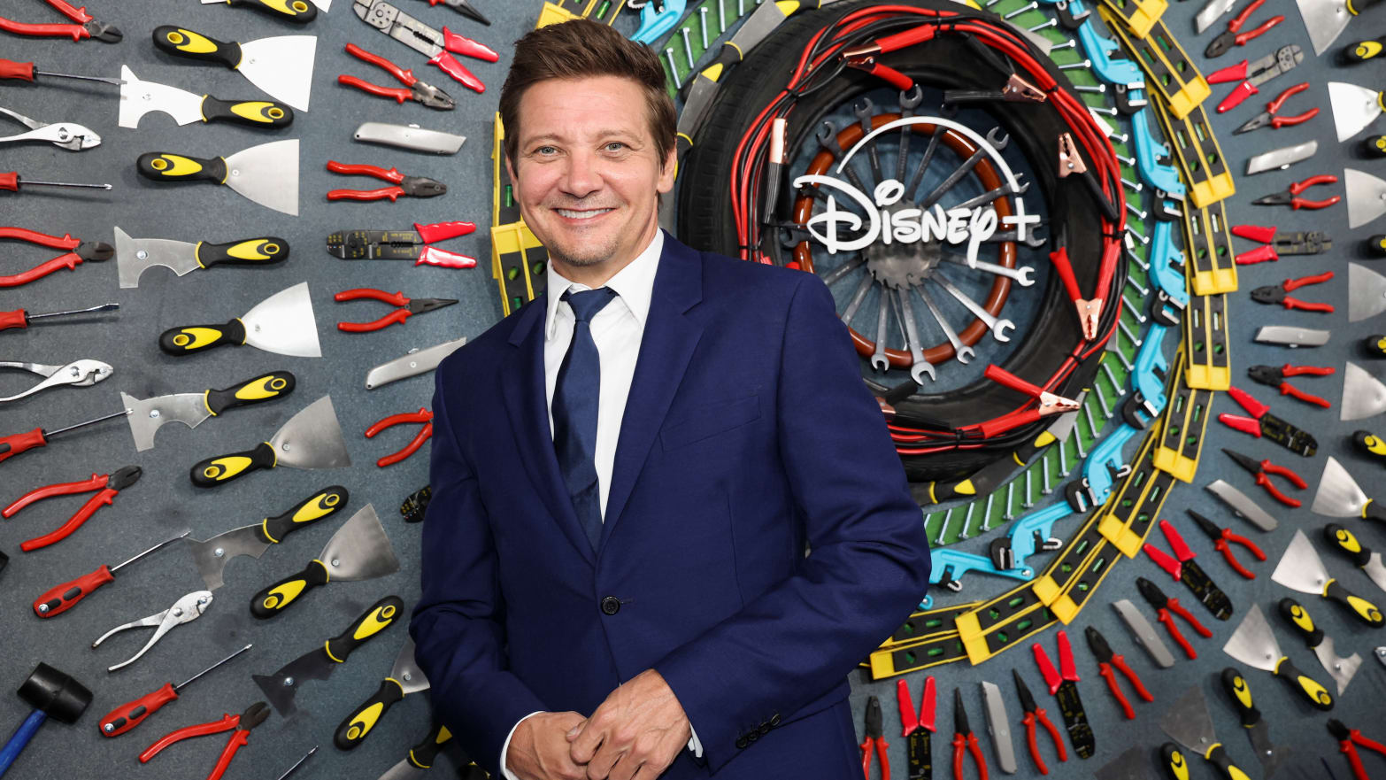 Co-host and Executive Producer Jeremy Renner attends a premiere for the television series 'Rennervations' in Los Angeles, California, U.S. April 11, 2023.