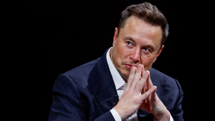 Elon Musk gestures as he attends the Viva Technology conference dedicated to innovation and startups at the Porte de Versailles exhibition centre in Paris, France, June 16, 2023. 