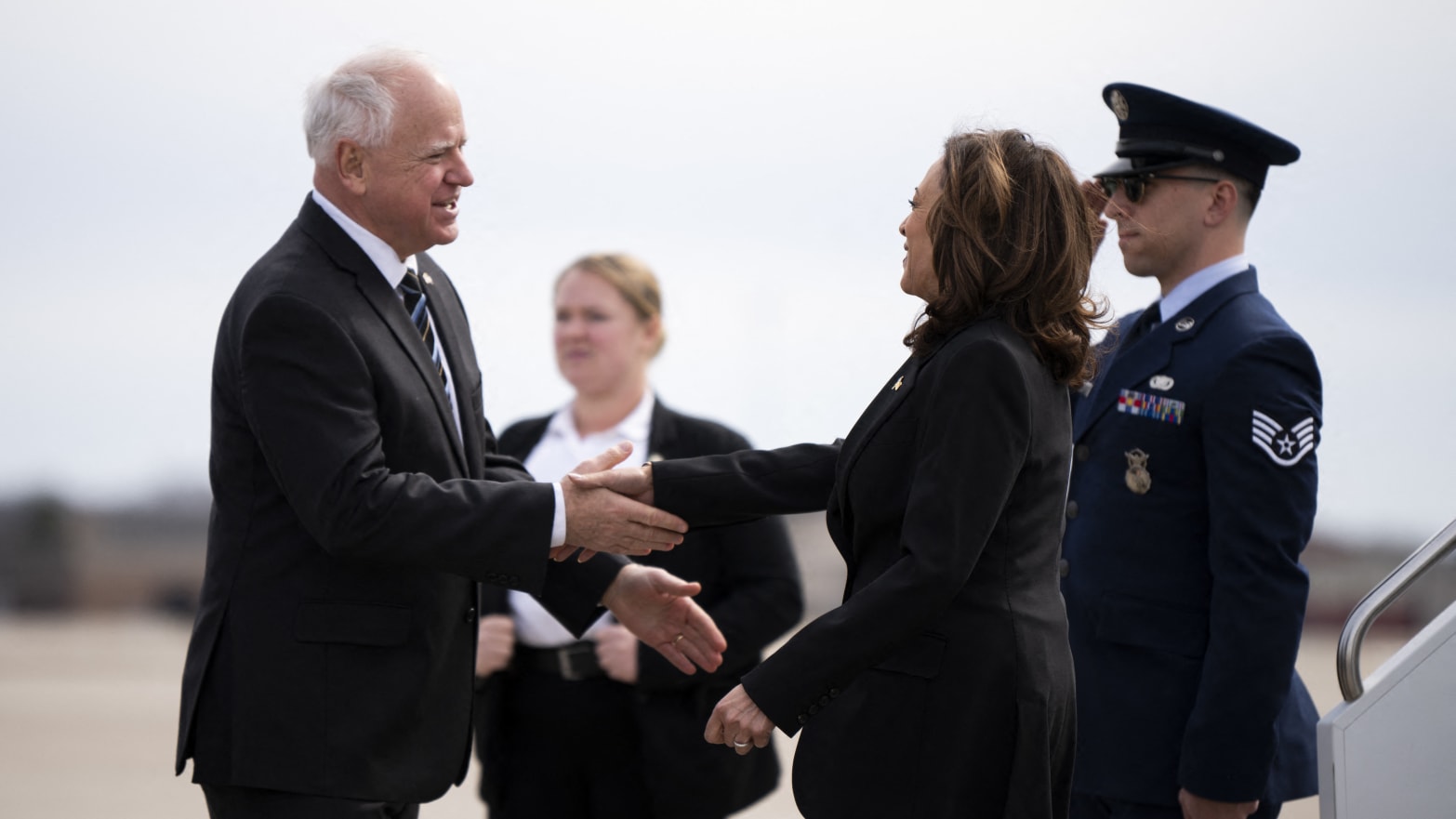 Gov. Tim Walz (D-MN) and Vice President Kamala Harris 