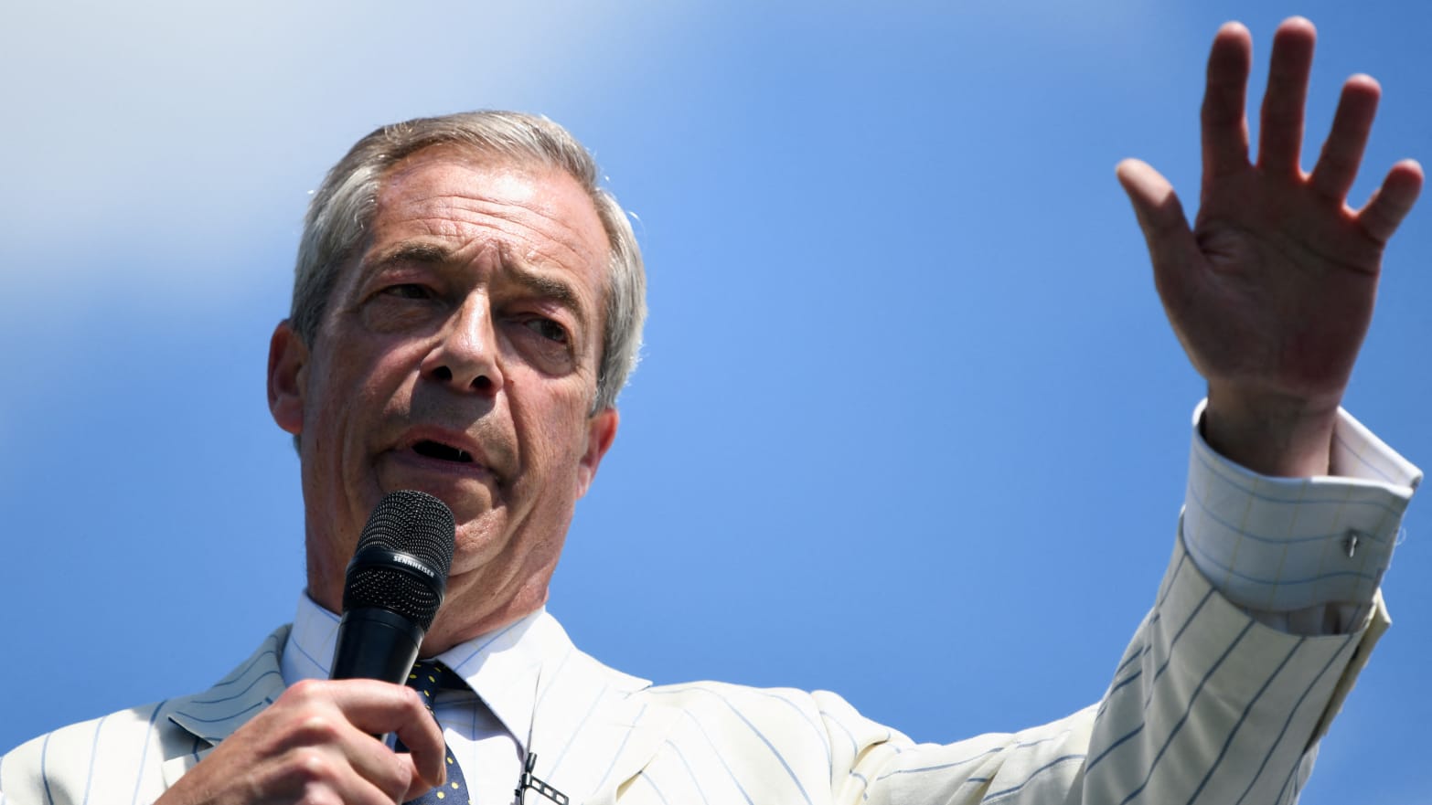 Nigel Farage claims racist comments made by a canvasser for his Reform U.K. party were part of a “setup” after discovering the man is an actor.