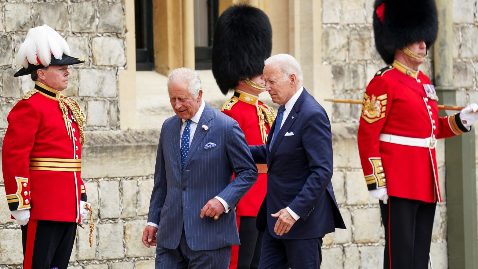 Biden pats Charles, and that’s OK