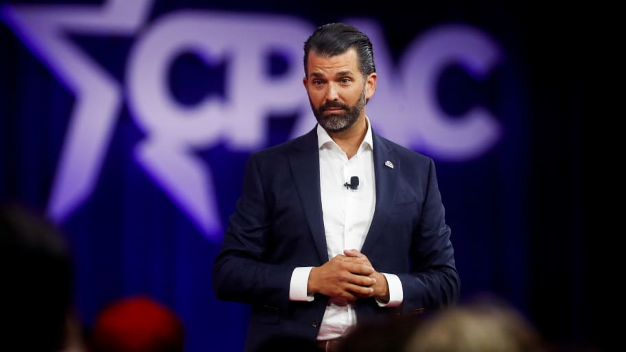 Donald Trump Jr., son of former U.S. President Donald Trump, speaks at the Conservative Political Action Conference 
