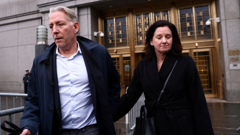 Former FBI official Charles McGonigal, who led the agency's counterintelligence division in New York, exits Manhattan federal court 