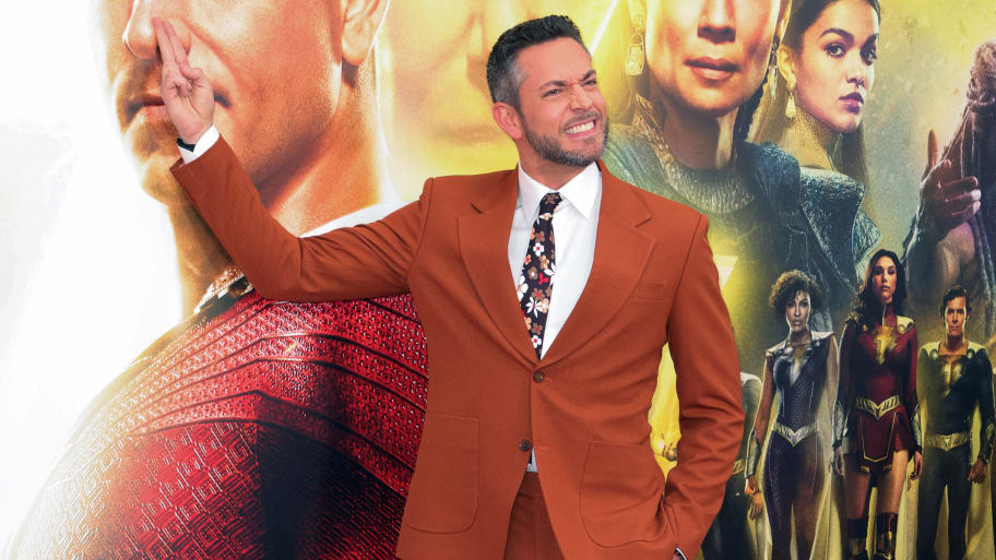 Zachary Levi attends the world premiere of “Shazam! Fury of the Gods” at the Regency Village Theatre in Los Angeles, March 14, 2023.