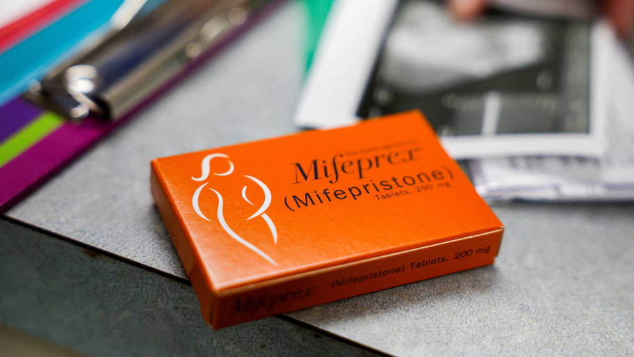 Mifepristone, the first medication in a medical abortion.