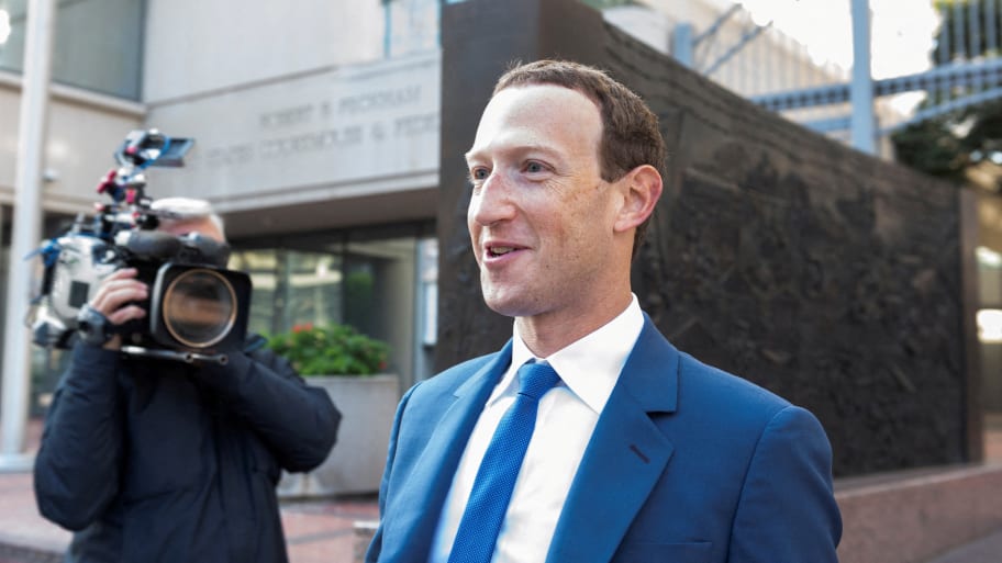 Meta Platforms Chief Executive Mark Zuckerberg leaves federal court